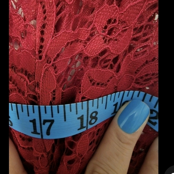 Nemidor Burgundy Lace Maxi  Bridesmaid Formal Gown Holiday Size 20 - Picture 12 of 15